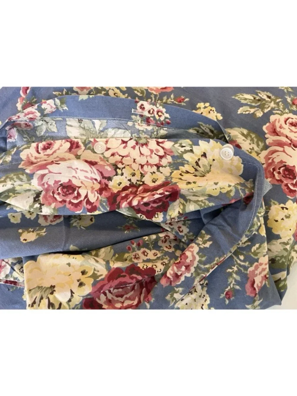 Eddie Bauer Home Heritage Roses Blue Duvet Cover  TWIN
